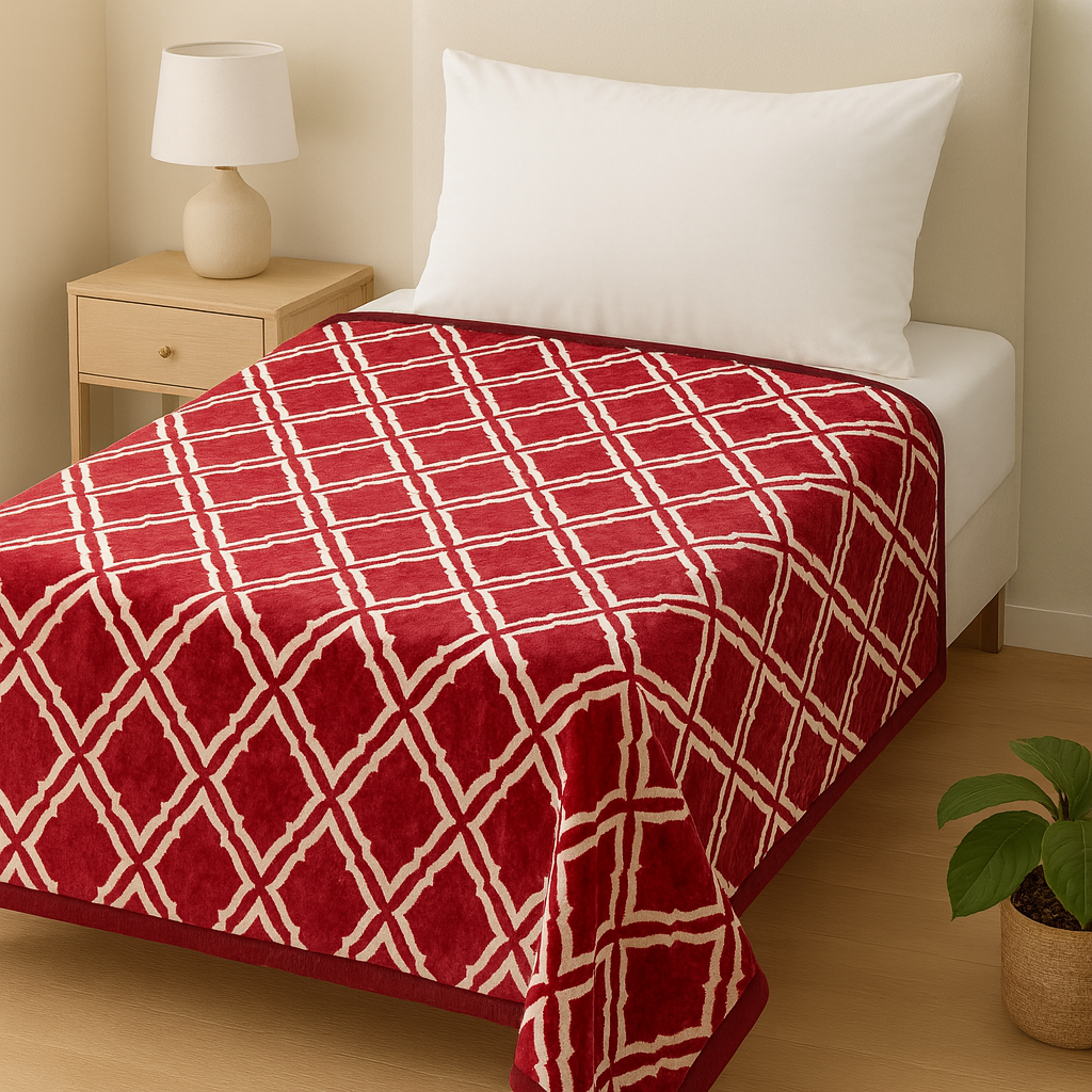 Single Bed Soft Velvet Blanket unique Design