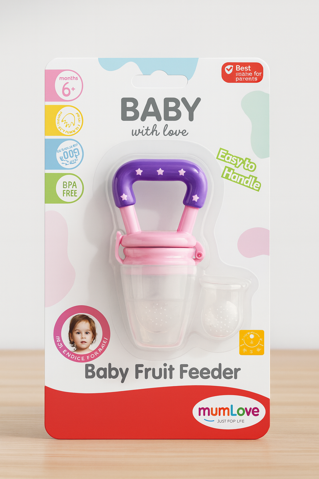 Feeder Pacifier – BPA-Free Silicone Teether, purple, Blue, Green, Yellow Colors