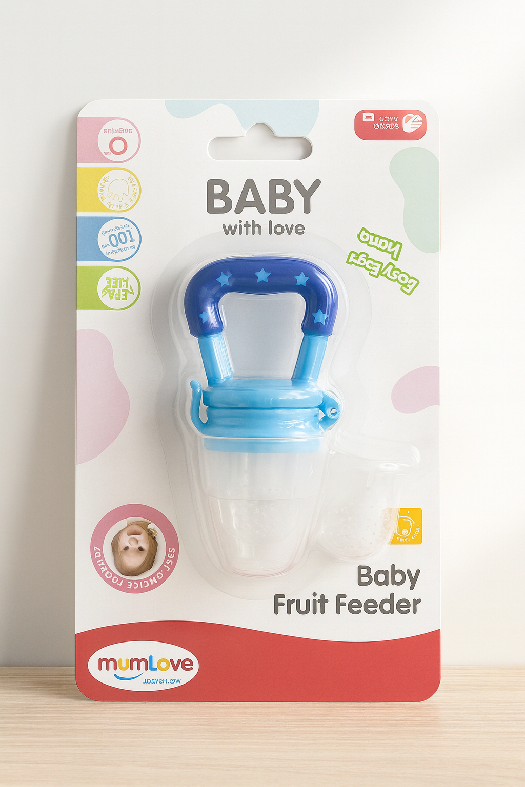 Feeder Pacifier – BPA-Free Silicone Teether, purple, Blue, Green, Yellow Colors