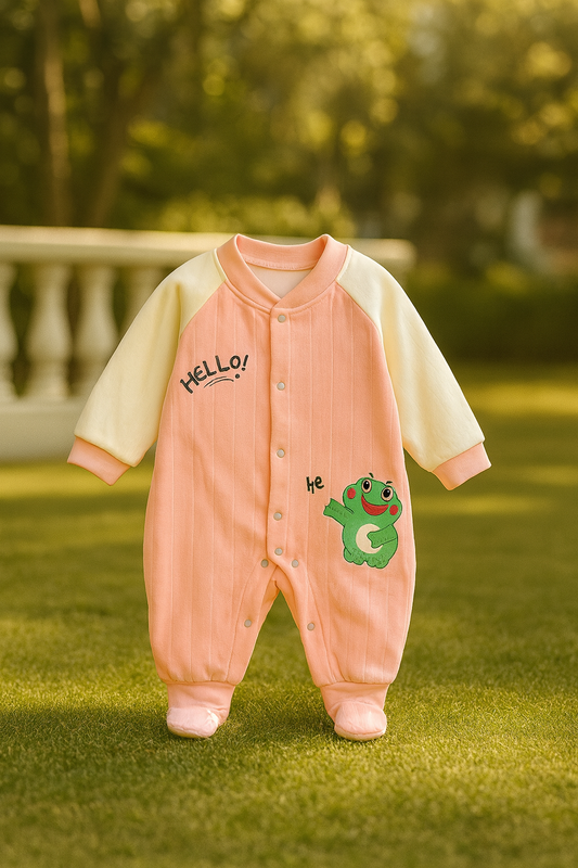 Romper for babies – Full Sleeve Woolen Jumpsuit with Cute Cartoon Print Premium Quality
