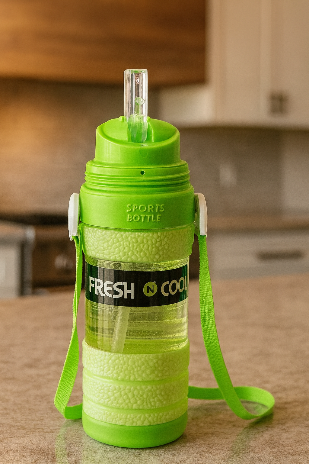 Fresh Cool Insulated school Hot & Cold Water Bottle for Kids – 800ml Thermoware Sipper with Strap