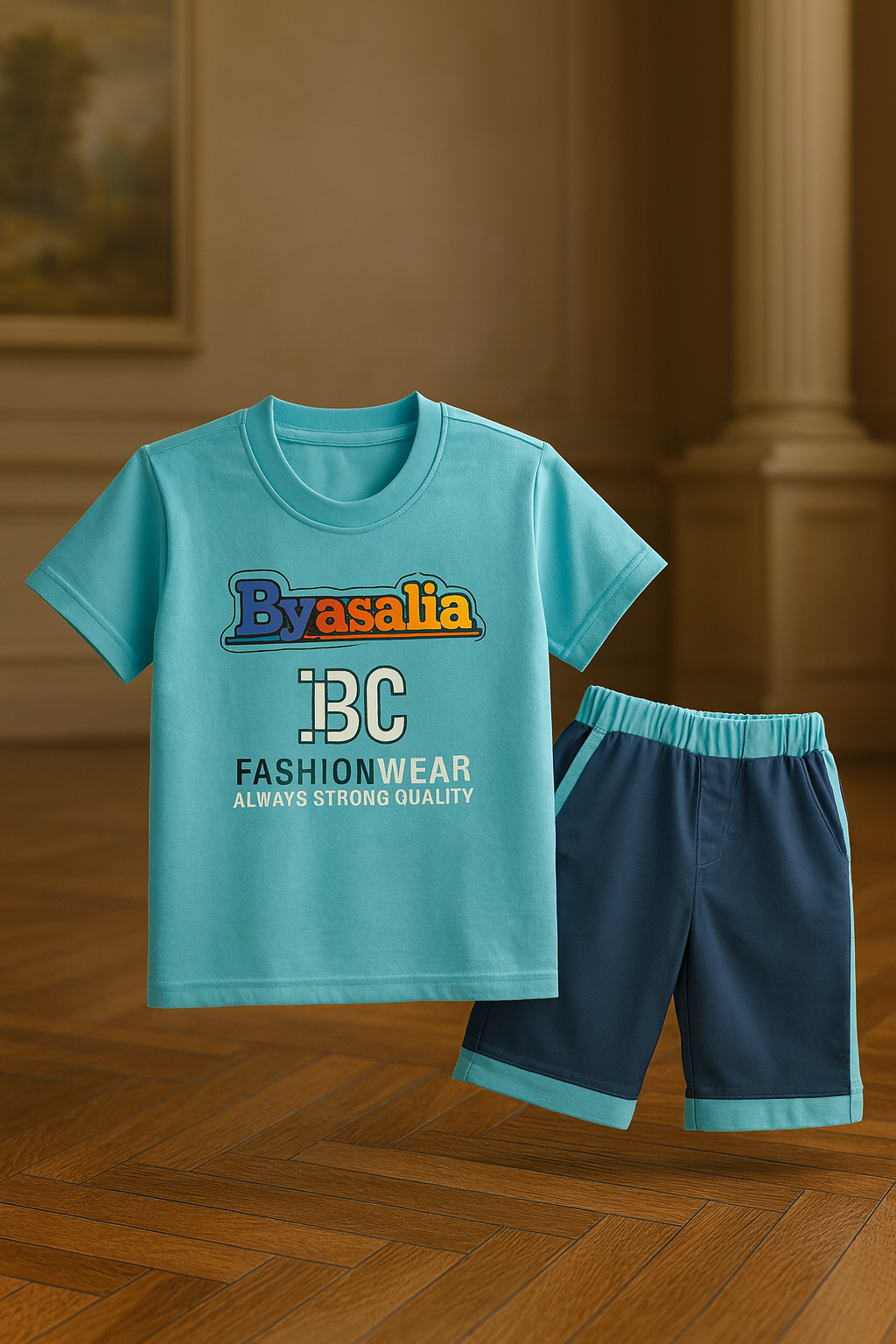 Baby Boy Summer Suit 2 Piece Set | Soft Cotton T-Shirt & Shorts