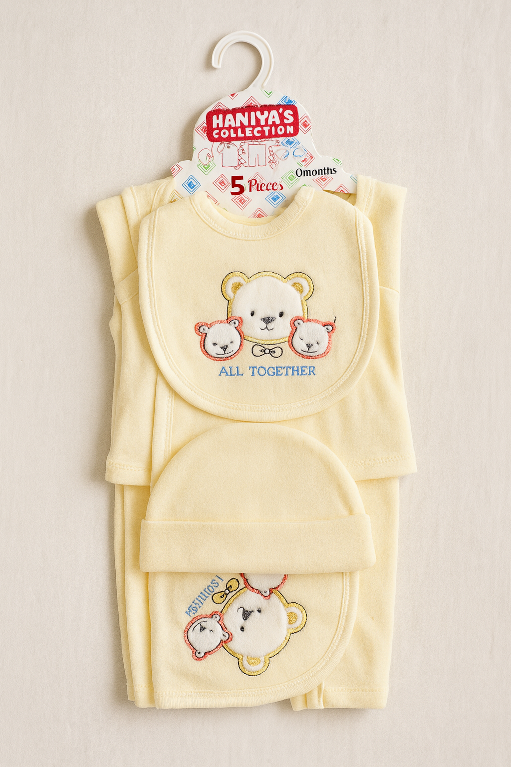 Newborn Baby Girl/Boy Winter Suit 2-Piece Set | Soft Fleece Cotton Baba Suit with Footed Pajama & Bear Design