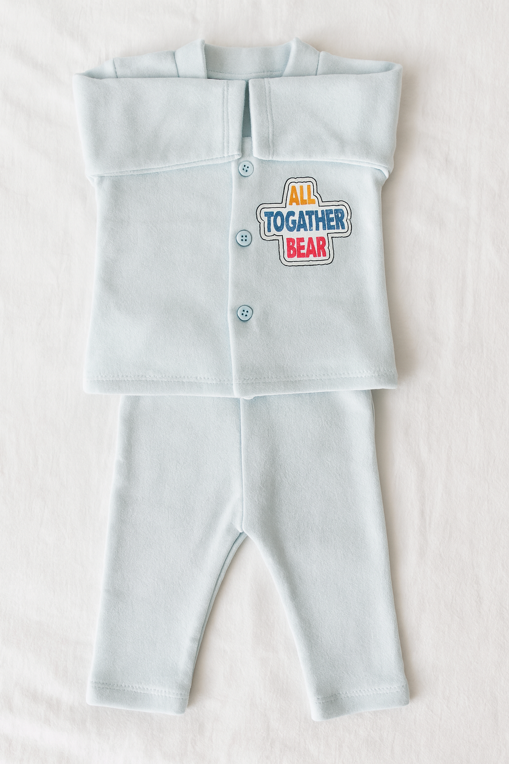 Newborn Baby Girl/Boy Winter Suit 2-Piece Set | Soft Fleece Cotton Baba Suit with Footed Pajama & Bear Design