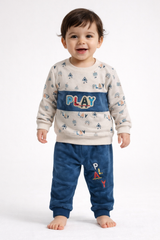 Mulaim “PLAY” Baby Tracksuit Set – Cozy 2-Piece Winter Outfit