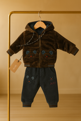 Premium Mulaim Baby Bear Hoodie Set – Soft, Warm & Adorable