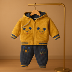 Premium Mulaim Baby Bear Hoodie Set – Soft, Warm & Adorable