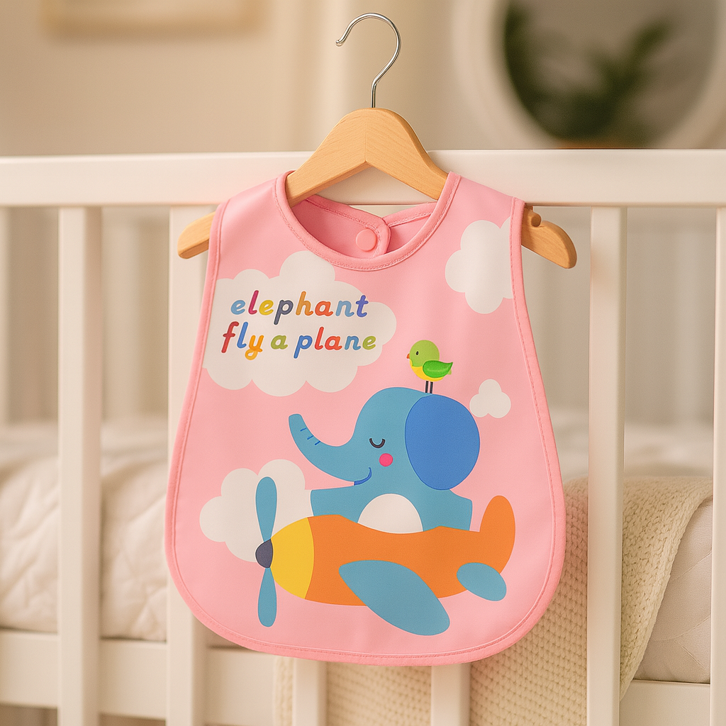 Baby Waterproof Rubber Bibs bundle of 3 pieces | Soft Washable Feeding Bibs for Infants