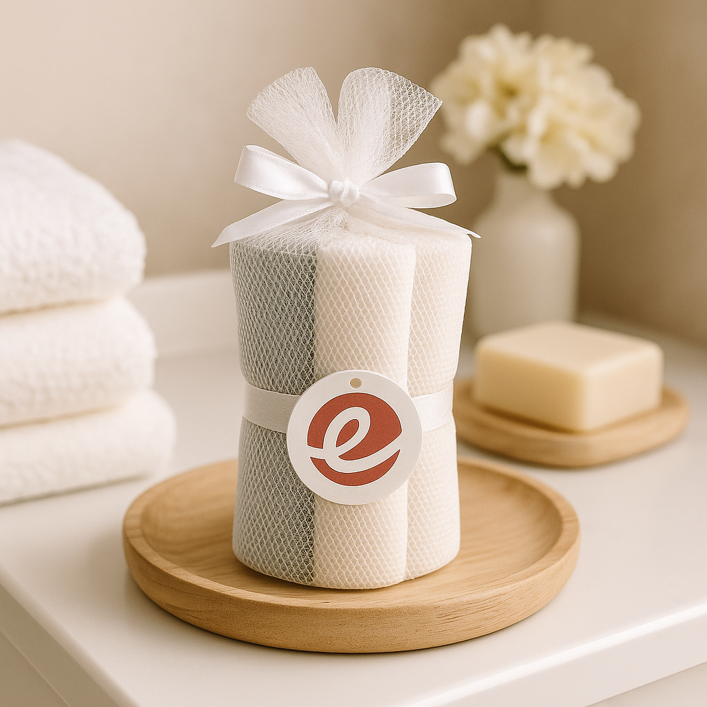 Baby Cotton Tissue pack of 8 pieces | Soft Reusable Washcloths in Mesh Gift Wrap