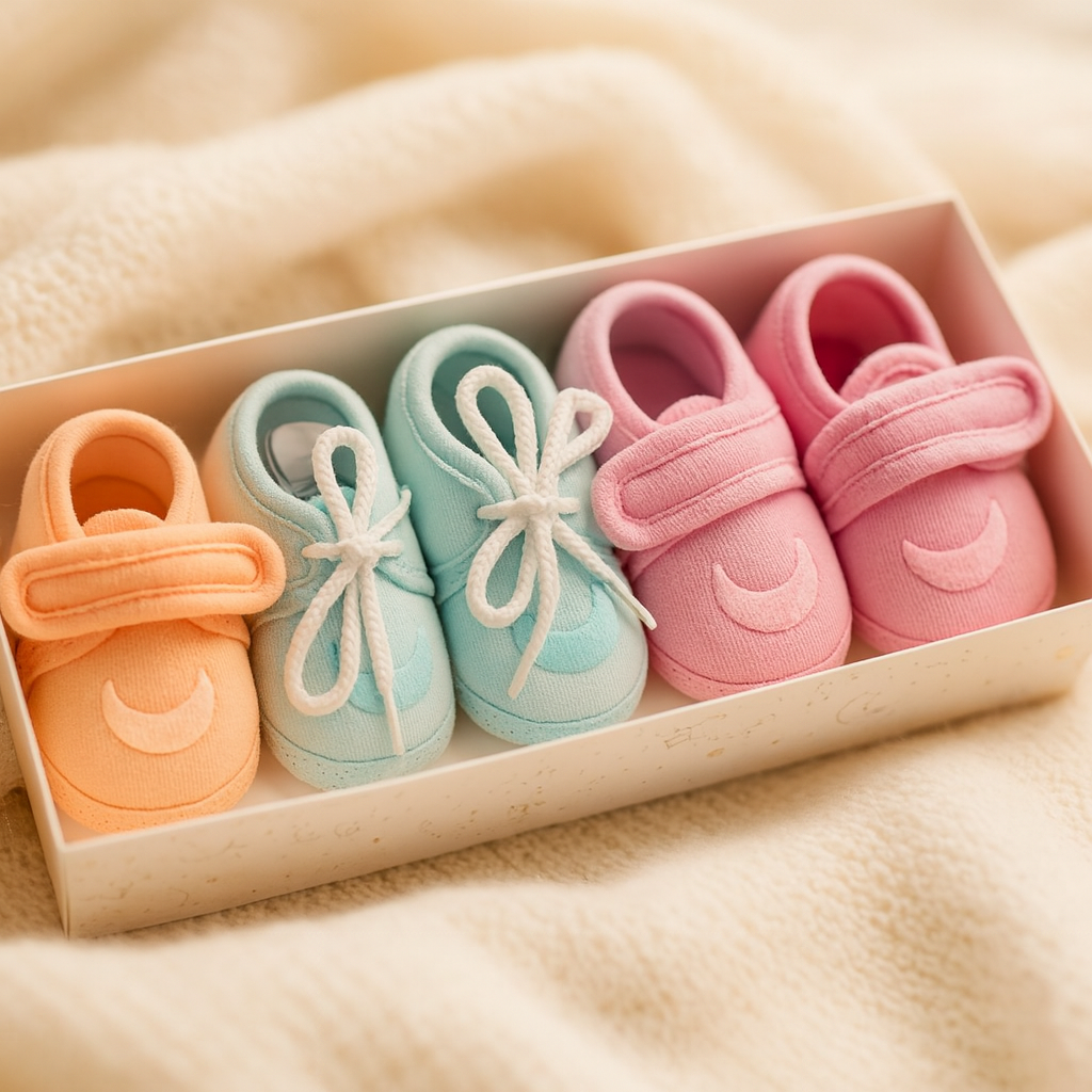 Newborn Baby shoes Pack of 3 pair | Soft Cotton Baby Shoes