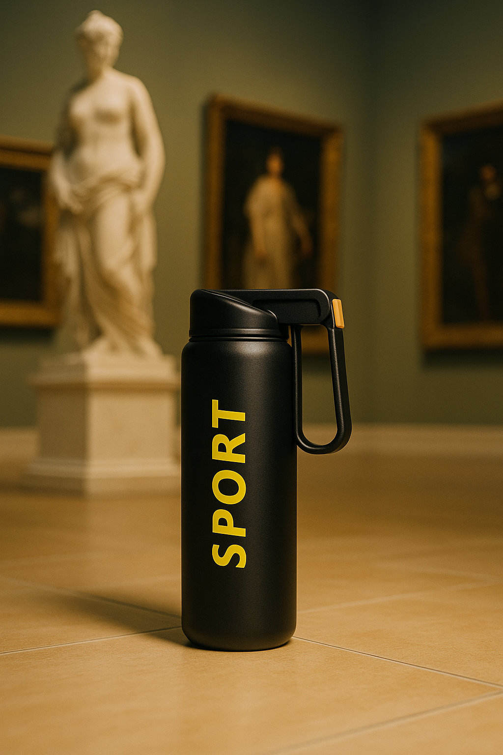 SportPro™ Insulated Water Bottle – Matte Black Edition