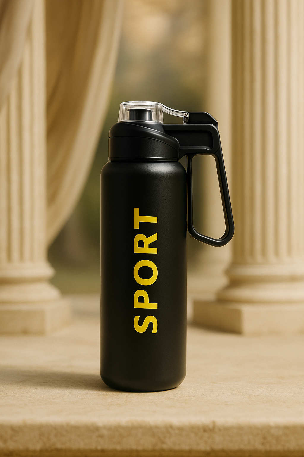 SportPro™ Insulated Water Bottle – Matte Black Edition