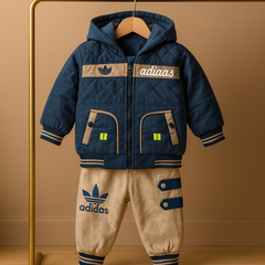 Kids “Adidas” Winter Tracksuit – Cozy & Trendy 2-Piece Set