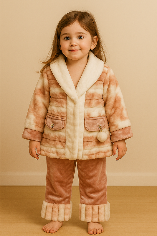 Premium Faux Fur Winter Set – Ultra Soft Jacket & Pants for Girls