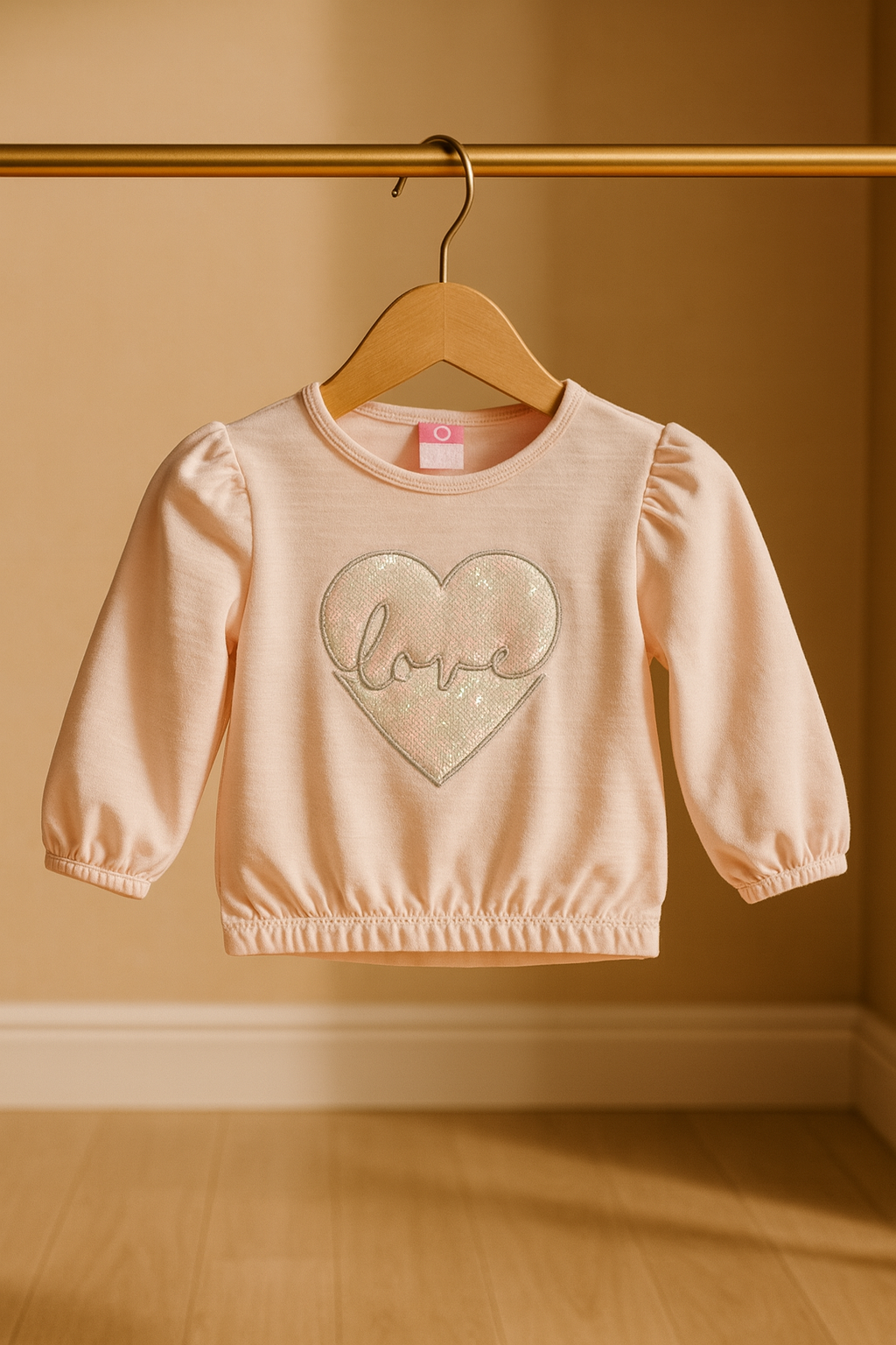 Baby Girl 2 Piece Suit | Cotton Top with Love Heart Design