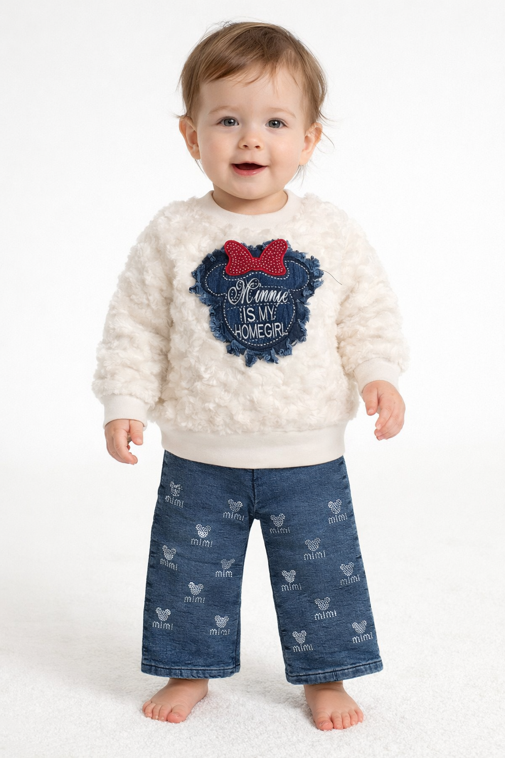 Mulaim Teddy Top + Denim Pants Set – Premium Winter Outfit (2pc)