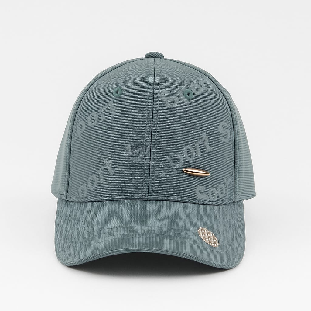 GREY "CAP" Embroidered Cotton Baseball Cap