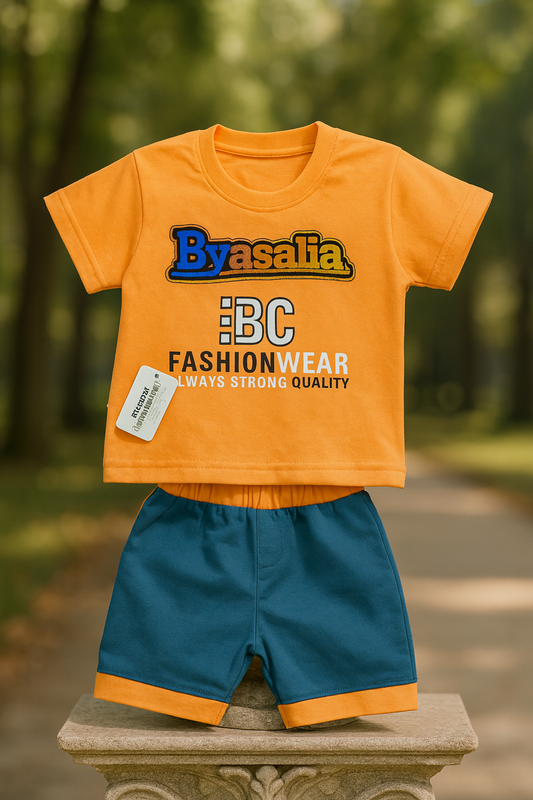 Baby Boy Summer Suit 2 Piece Set | Soft Cotton T-Shirt & Shorts