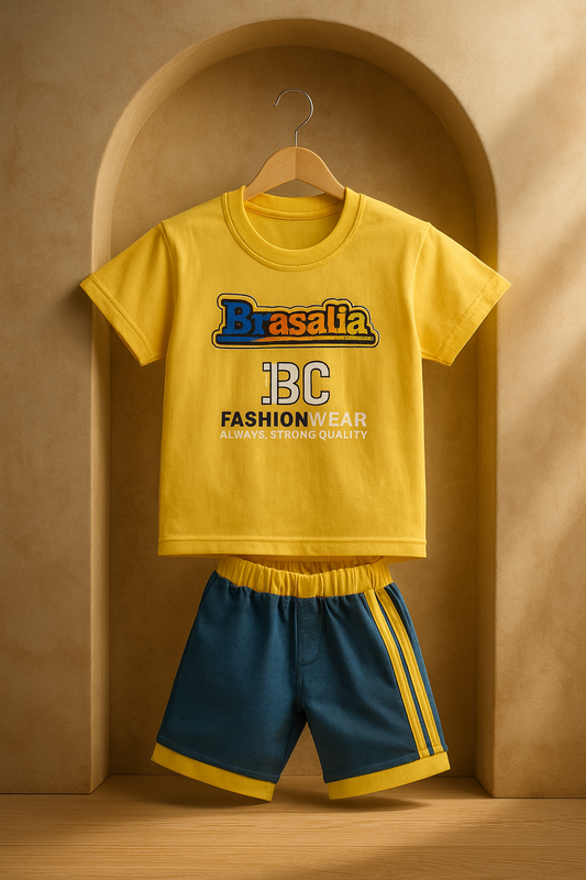 Baby Boy Summer Suit 2 Piece Set | Soft Cotton T-Shirt & Shorts