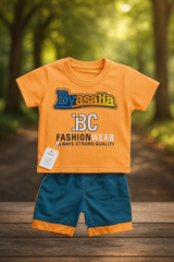 Baby Boy Summer Suit 2 Piece Set | Soft Cotton T-Shirt & Shorts