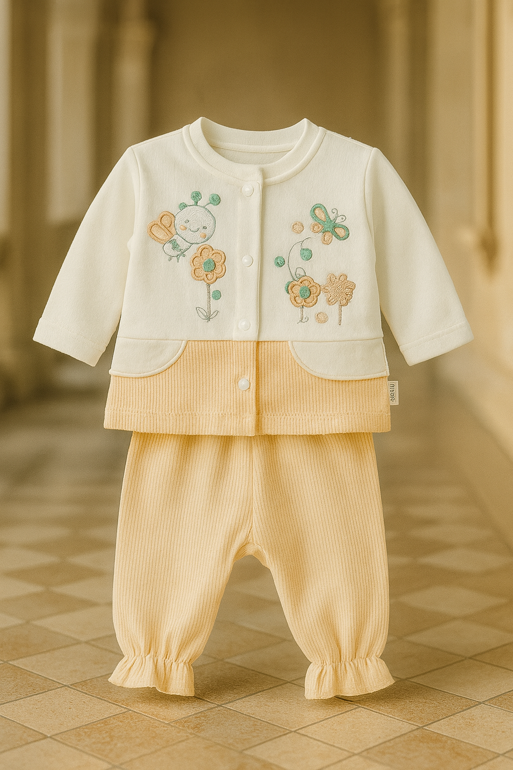 Newborn Baby Girl/Boy 3-Piece Dress Suit | Soft Cotton Malai Jersey | Full Sleeves Shirt, Pants & Cap