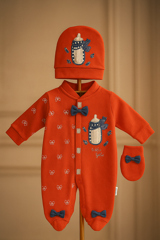 Newborn Baby Winter Romper 3 Piece Set
