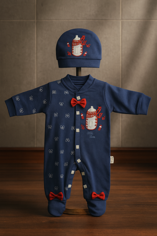 Newborn Baby Winter Romper 3 Piece Set