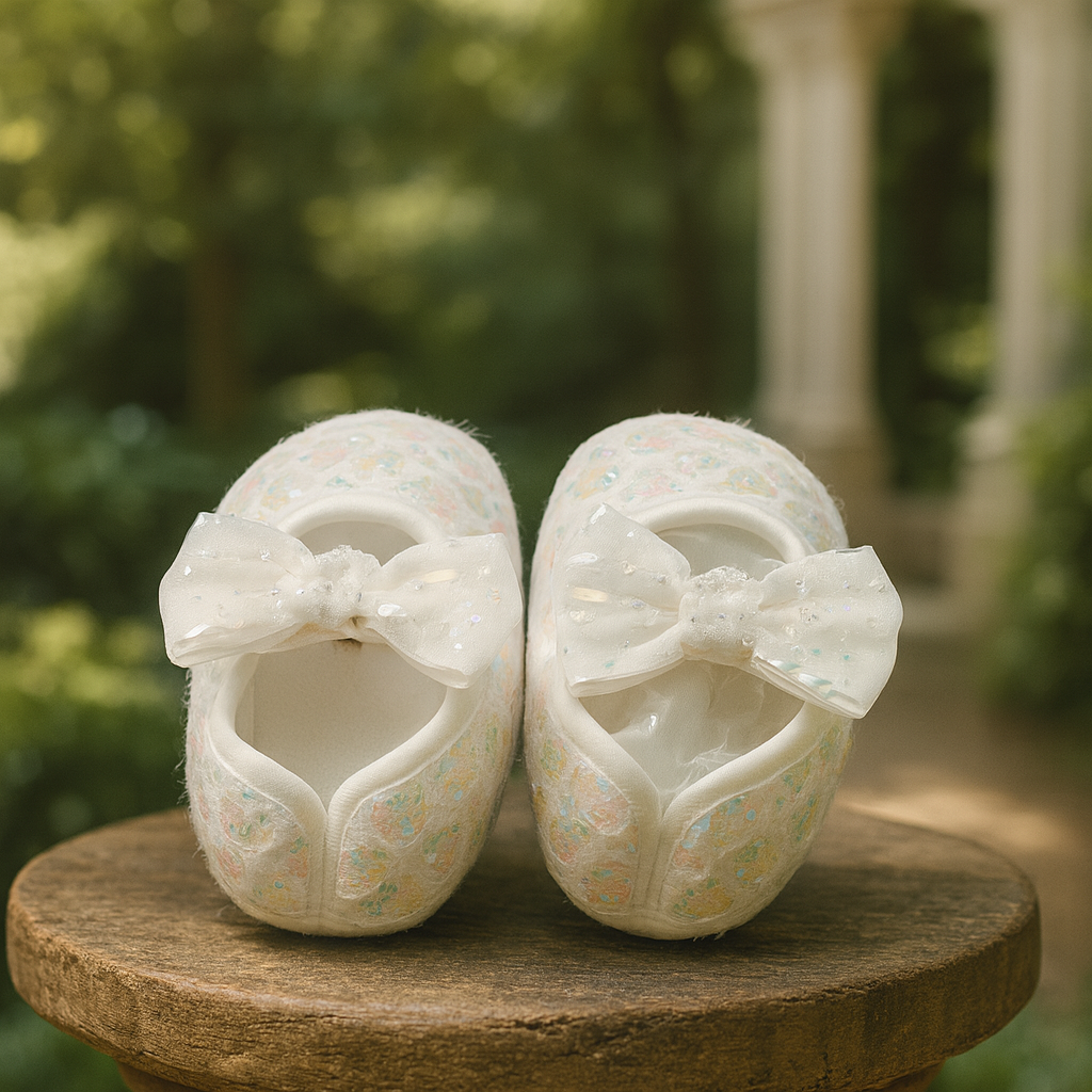 Fancy Baby Girl Shoes, Soft White Party Wear