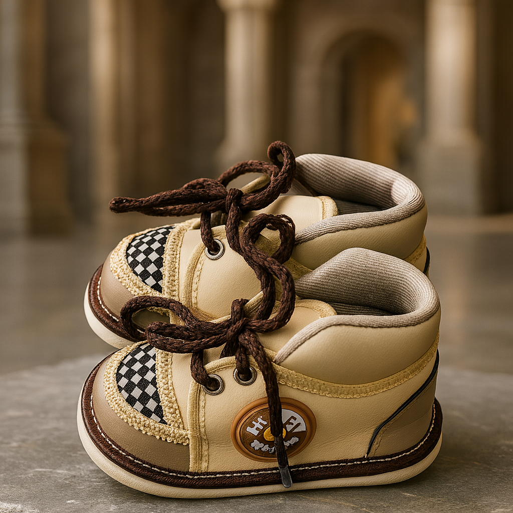 Stylish Brown Baby Boy Shoes with Soft Comfort Sole