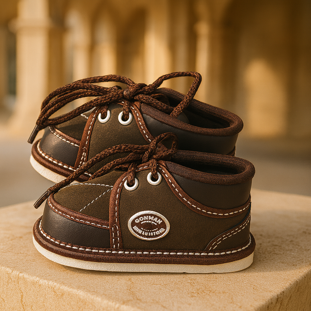 Stylish Brown Baby Boy Shoes with Soft Comfort Sole