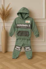 Winter Baby Boy Tracksuit 2-Piece Set | Hooded Sweatshirt & Pajama | Soft Fleece Loungewear for Toddlers