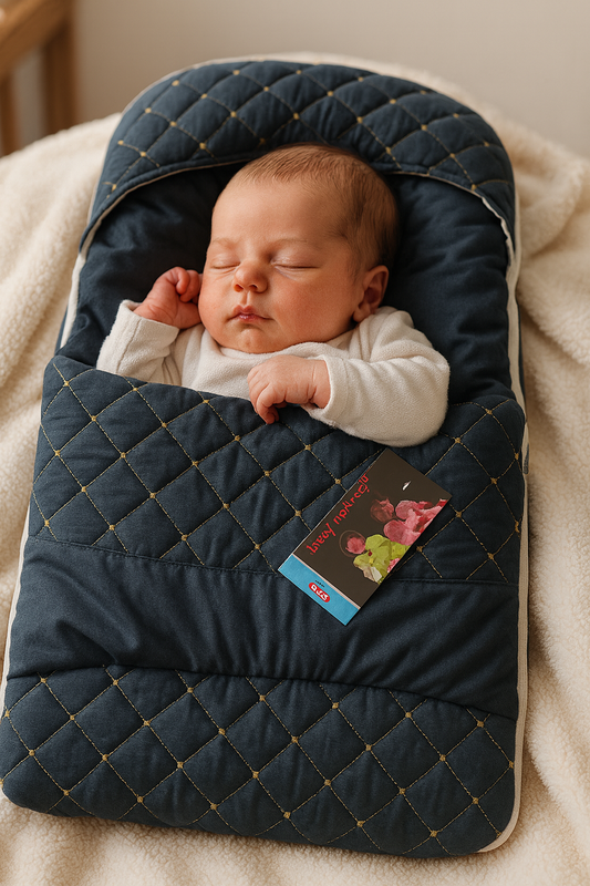 Baby Carry Nest – Soft and Cozy Newborn Sleeping Bag with Head Support