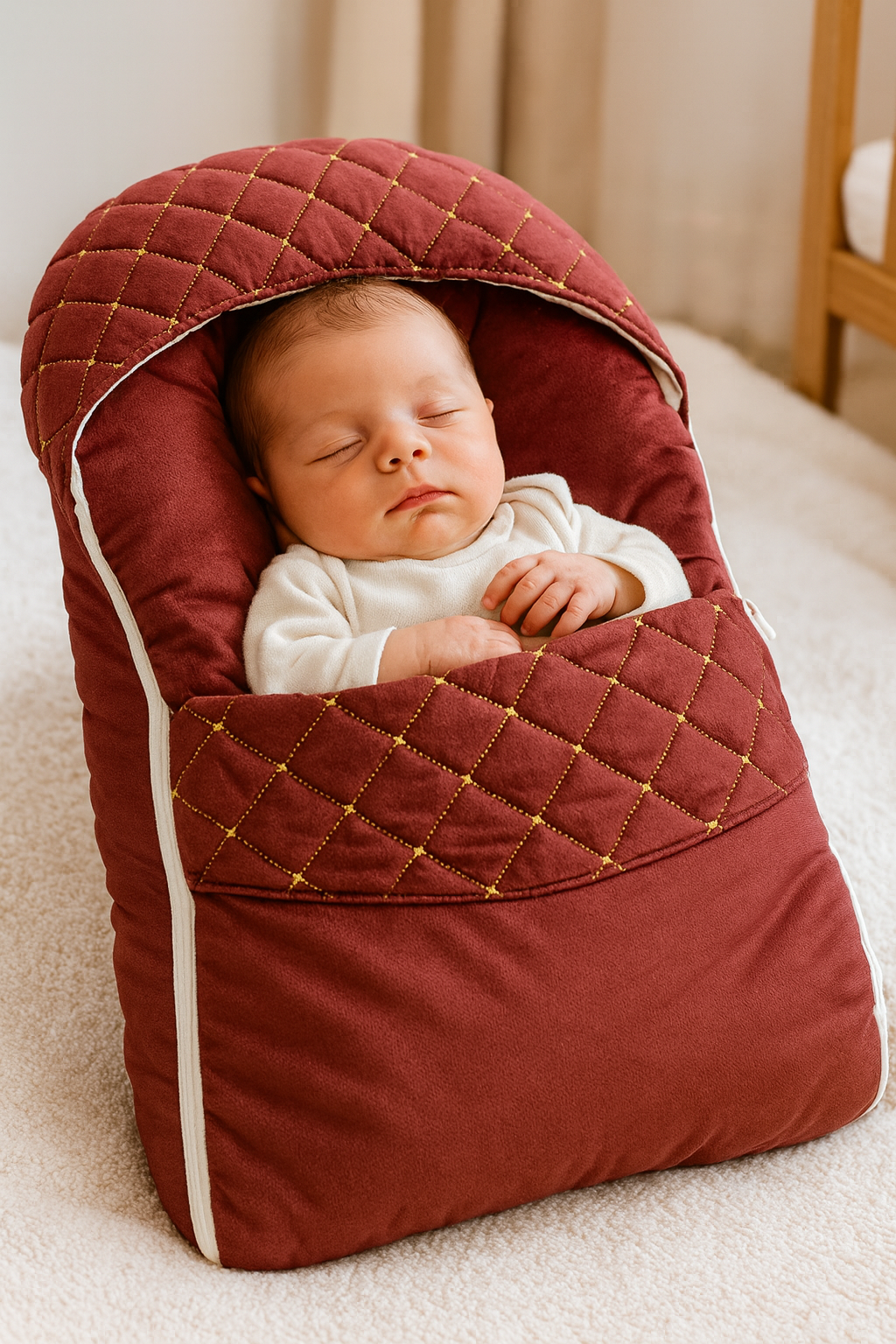 Baby Carry Nest – Soft and Cozy Newborn Sleeping Bag with Head Support