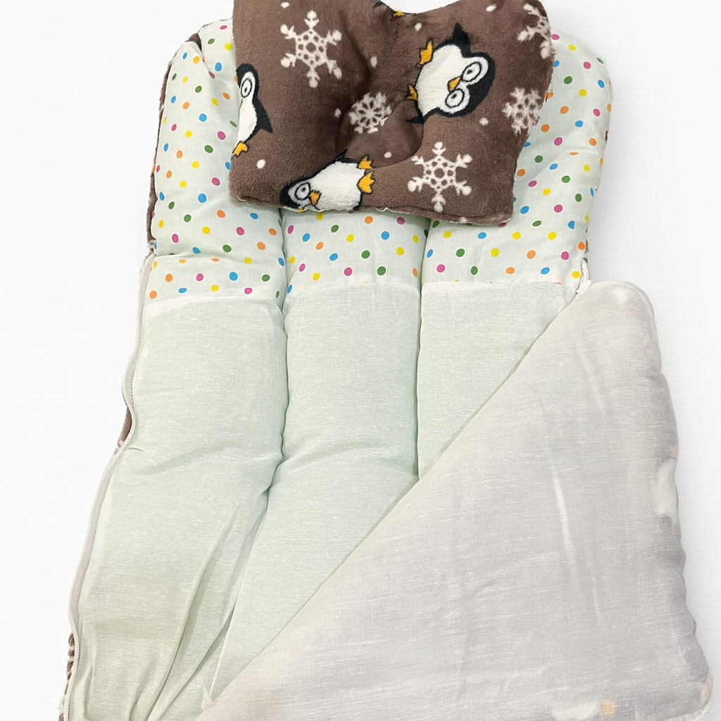 Baby Carry Nest – Soft and Cozy Newborn Sleeping Bag with Head Support