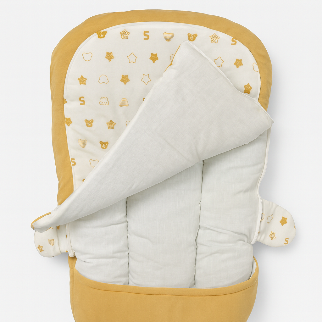 Baby Carry Nest – Soft and Cozy Newborn Sleeping Bag with Head Support