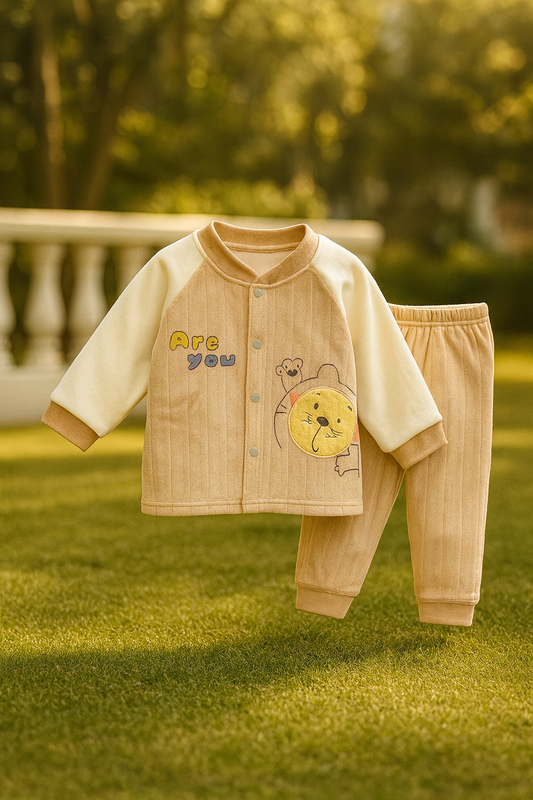 Winter Wool Baby Suit for Boys & Girls – 2-Piece Hoodie & Pants Set