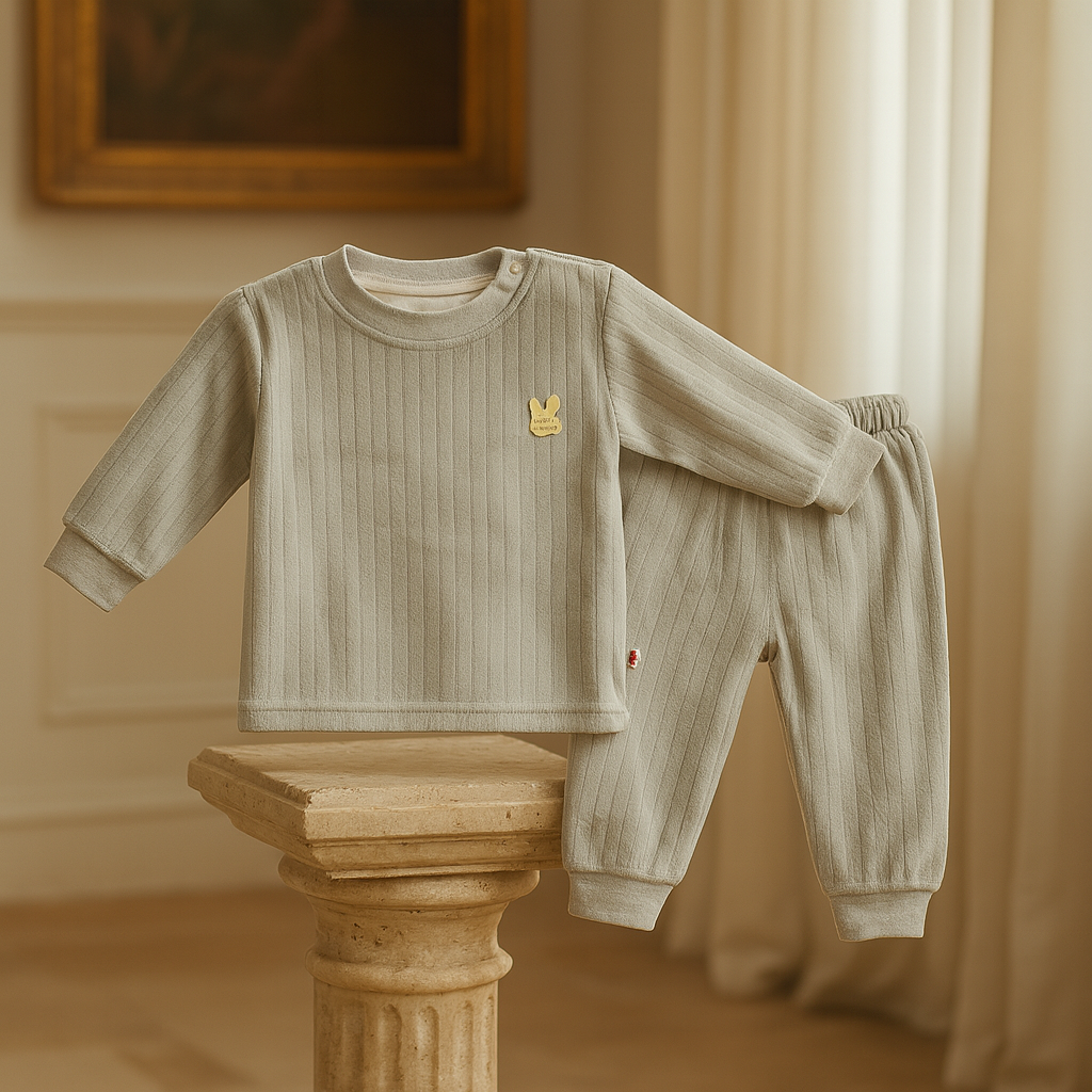 Winter Wool Baby Suit for Boys & Girls – 2-Piece Hoodie & Pants Set