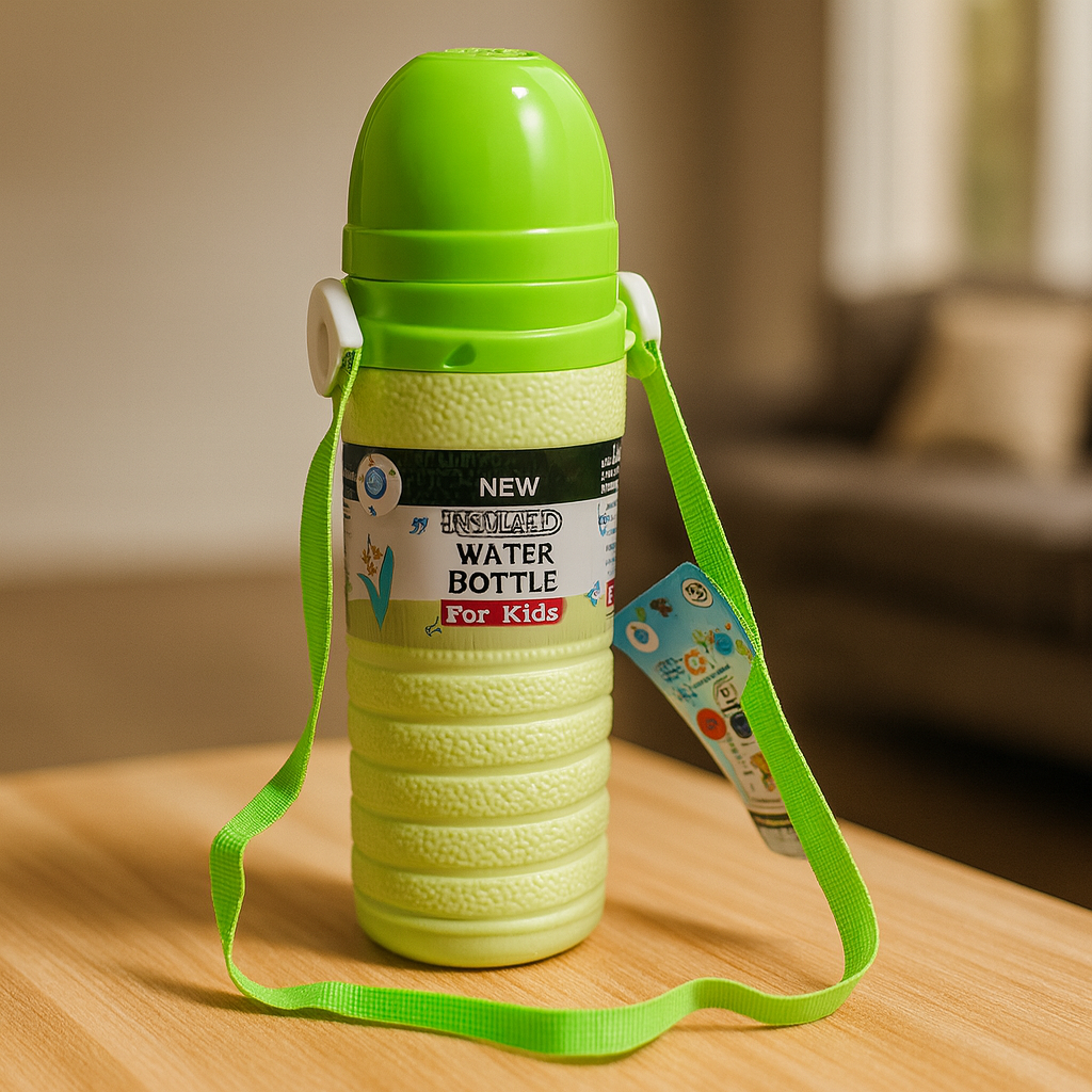 Fresh Cool Insulated school Hot & Cold Water Bottle for Kids – 800ml Thermoware Sipper with Strap