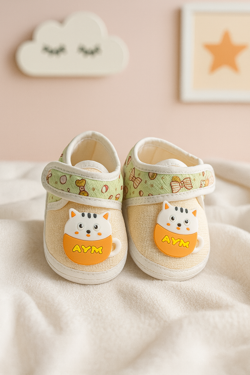 Baby Shoes for Newborns & Toddlers – Anti-Slip Cartoon Printed Pre-Walker Shoes for Boys & Girls