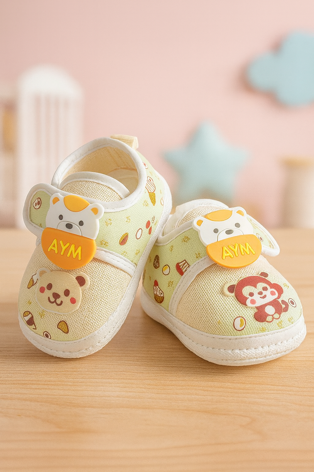 Baby Shoes for Newborns & Toddlers – Anti-Slip Cartoon Printed Pre-Walker Shoes for Boys & Girls