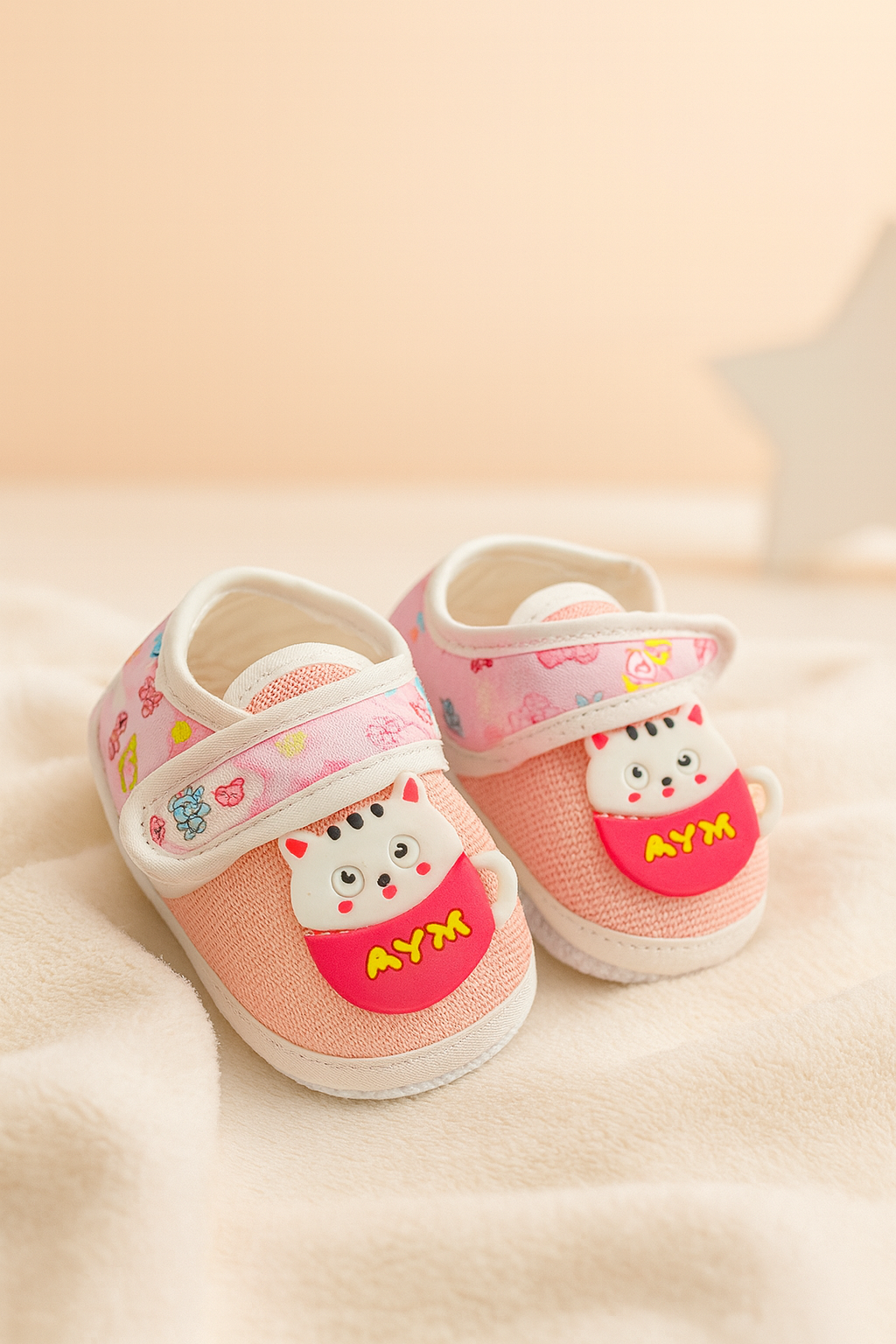 Baby Shoes for Newborns & Toddlers – Anti-Slip Cartoon Printed Pre-Walker Shoes for Boys & Girls