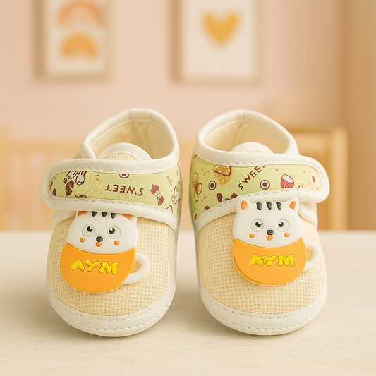 Baby Shoes for Newborns & Toddlers – Anti-Slip Cartoon Printed Pre-Walker Shoes for Boys & Girls