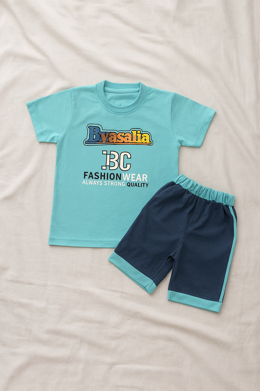 Baby Boy Summer Suit 2 Piece Set | Soft Cotton T-Shirt & Shorts