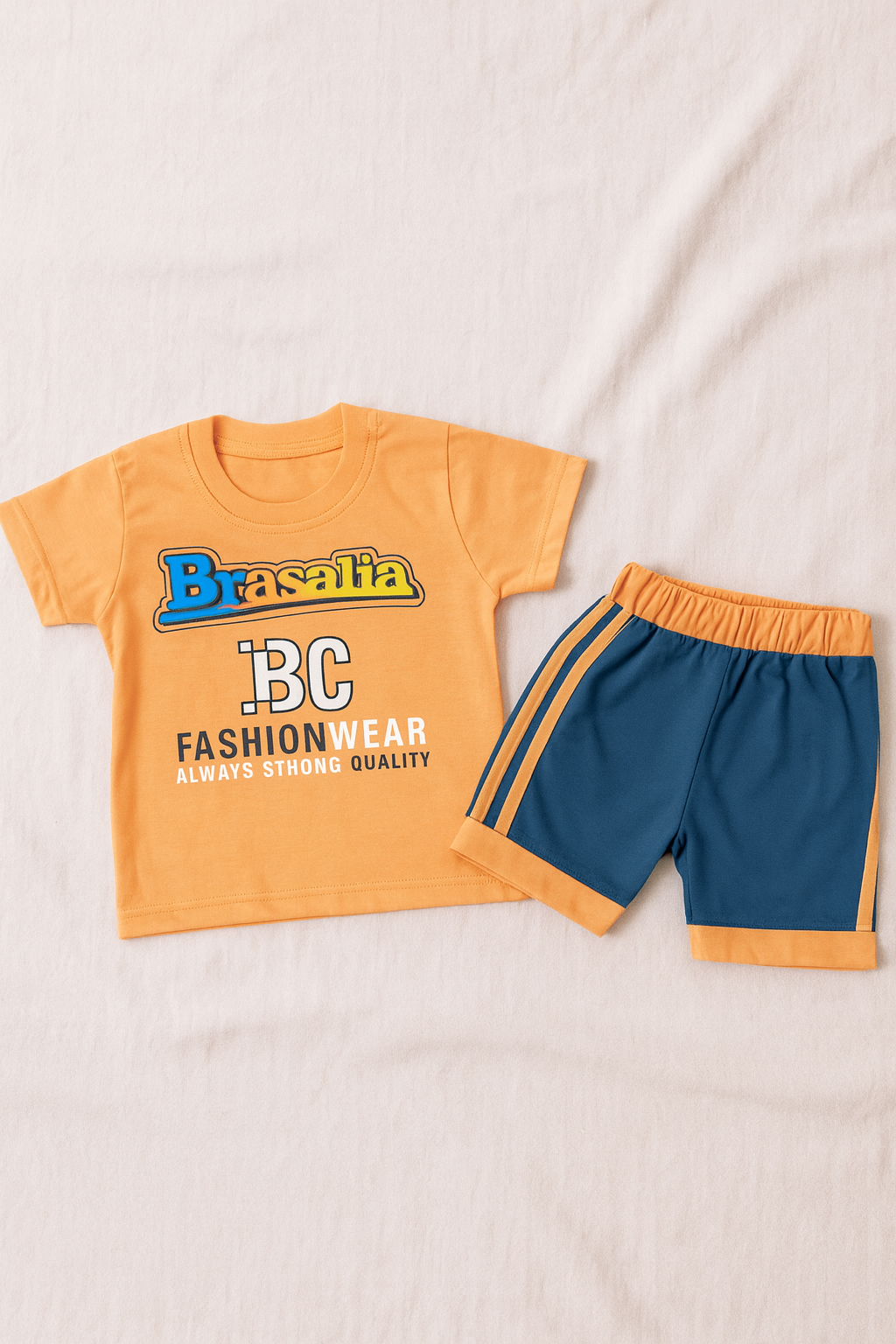 Baby Boy Summer Suit 2 Piece Set | Soft Cotton T-Shirt & Shorts