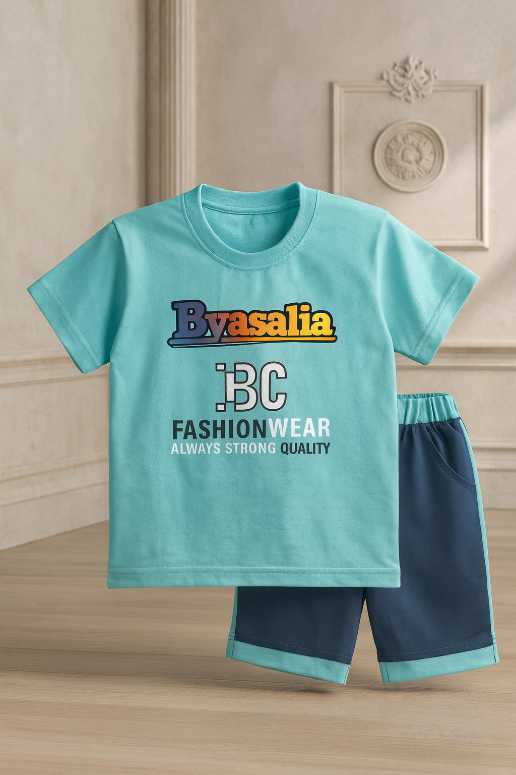 Baby Boy Summer Suit 2 Piece Set | Soft Cotton T-Shirt & Shorts