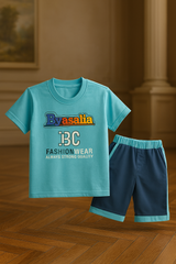 Baby Boy Summer Suit 2 Piece Set | Soft Cotton T-Shirt & Shorts