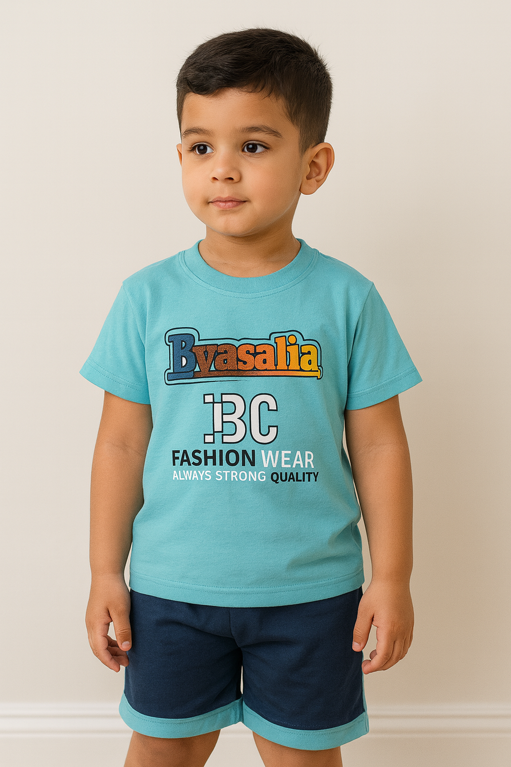 Baby Boy Summer Suit 2 Piece Set | Soft Cotton T-Shirt & Shorts