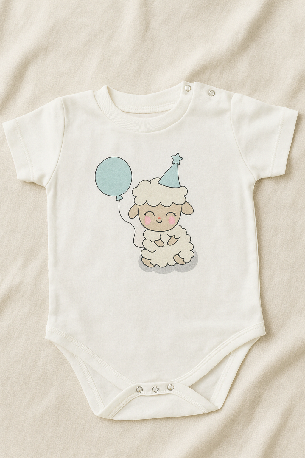 Baby Girl 3-Piece Clothing Set | Peach Hooded Top, Soft Pajama & Printed Bodysuit | Cotton Winter Outfit with Cute Sheep Design