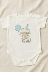 Baby Girl 3-Piece Clothing Set | Peach Hooded Top, Soft Pajama & Printed Bodysuit | Cotton Winter Outfit with Cute Sheep Design