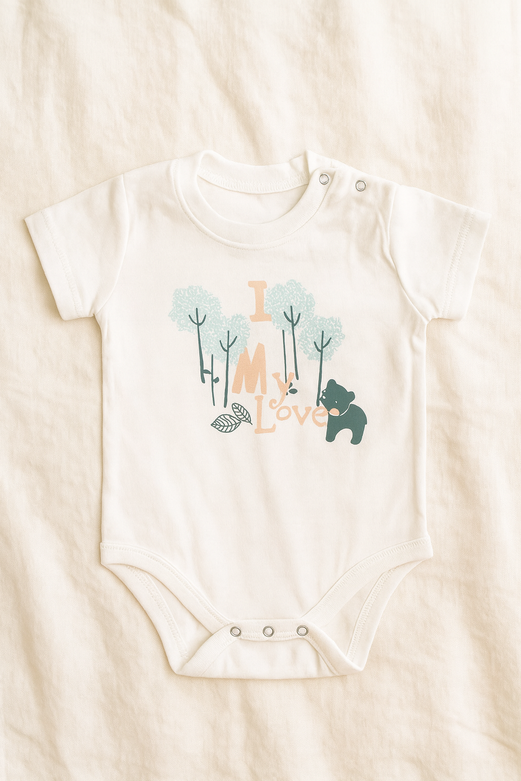 Baby boy 3-Piece Cotton Outfit Set – Hooded Floral Jacket, Printed Romper & Pajama Pants